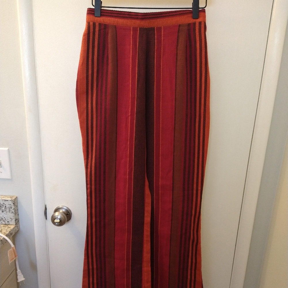 Small, handmade pants, stripped, flare, wide leg